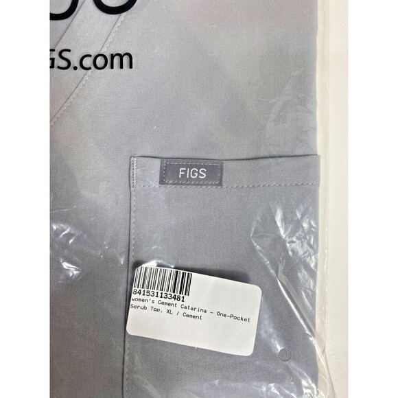 Figs Catarina One-Pocket Technical Collection Gray Scrubs Top Size XL NWT - Picture 3 of 5